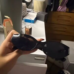 Miu Miu Black Cat-Eye Sunglasses